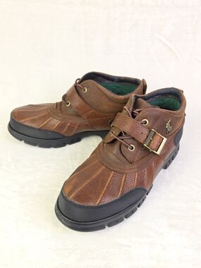 Polo Ralph Lauren Dover III Boots Mens 13D Duck Boots Brown Leather